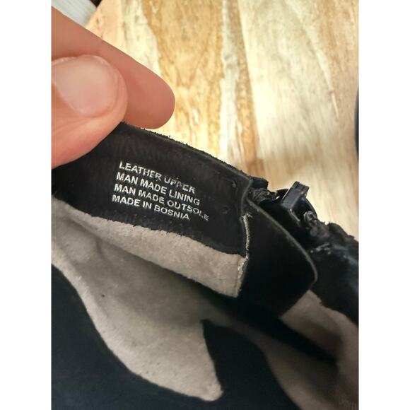 Miz Mooz Leather Heeled Boots Jordy Black, Women’s size 38 Combat 7.5 - Picture 8 of 12